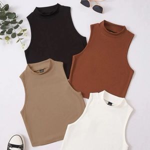 4 Pack of Solid Tank Tops